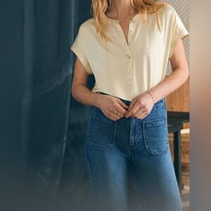 Faherty silk top